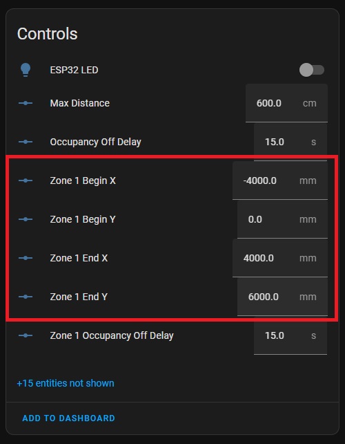 Home Assistant Distance Zone 1 Entities