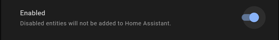 Home Assistant Enabling Entities