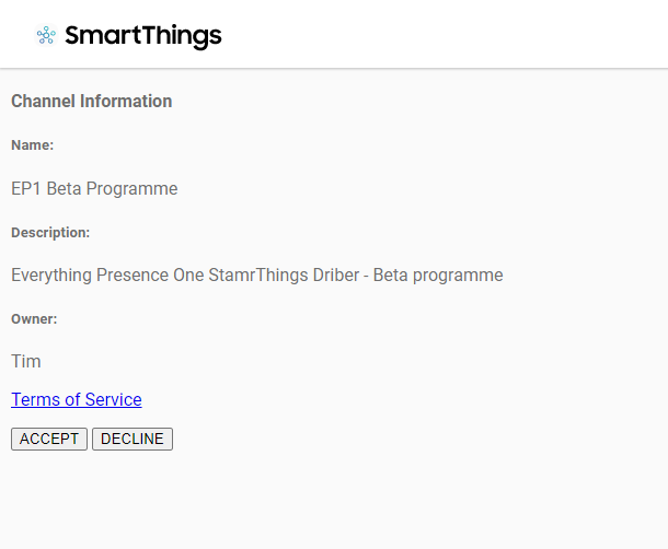 SmartThings Accept Driver